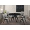 Armen Living Venus and Varde 5 Piece Black Marble Round Dining Set SETVEDIBLK5A - alternate 5